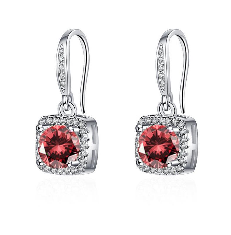 925 Sterling Silver Jewelry Women Cute Tiny Clear Crystal CZ Stud Earrings Gift for Girls Teens Lady New