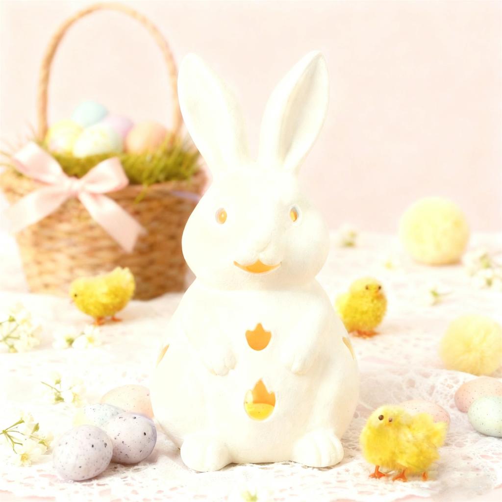 Easter Hollow Ornament Creative Resin Candle Holder Home Decoration