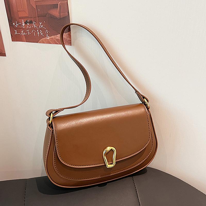 French Retro Women's One Shoulder Bag  Autumn New Versatile Crossbody Bags Texture Leather Underarm Bag Luxury Party Handbag