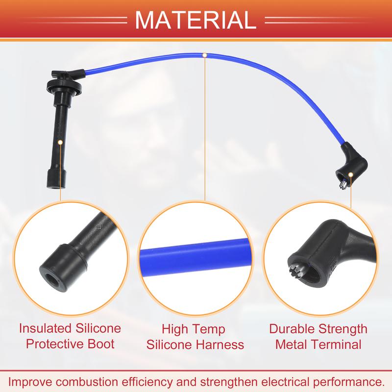 UXCELL 5pcs Spark Plug Wire Ignition Coil Cable No.32700P5M003 for Honda Prelude 93-96