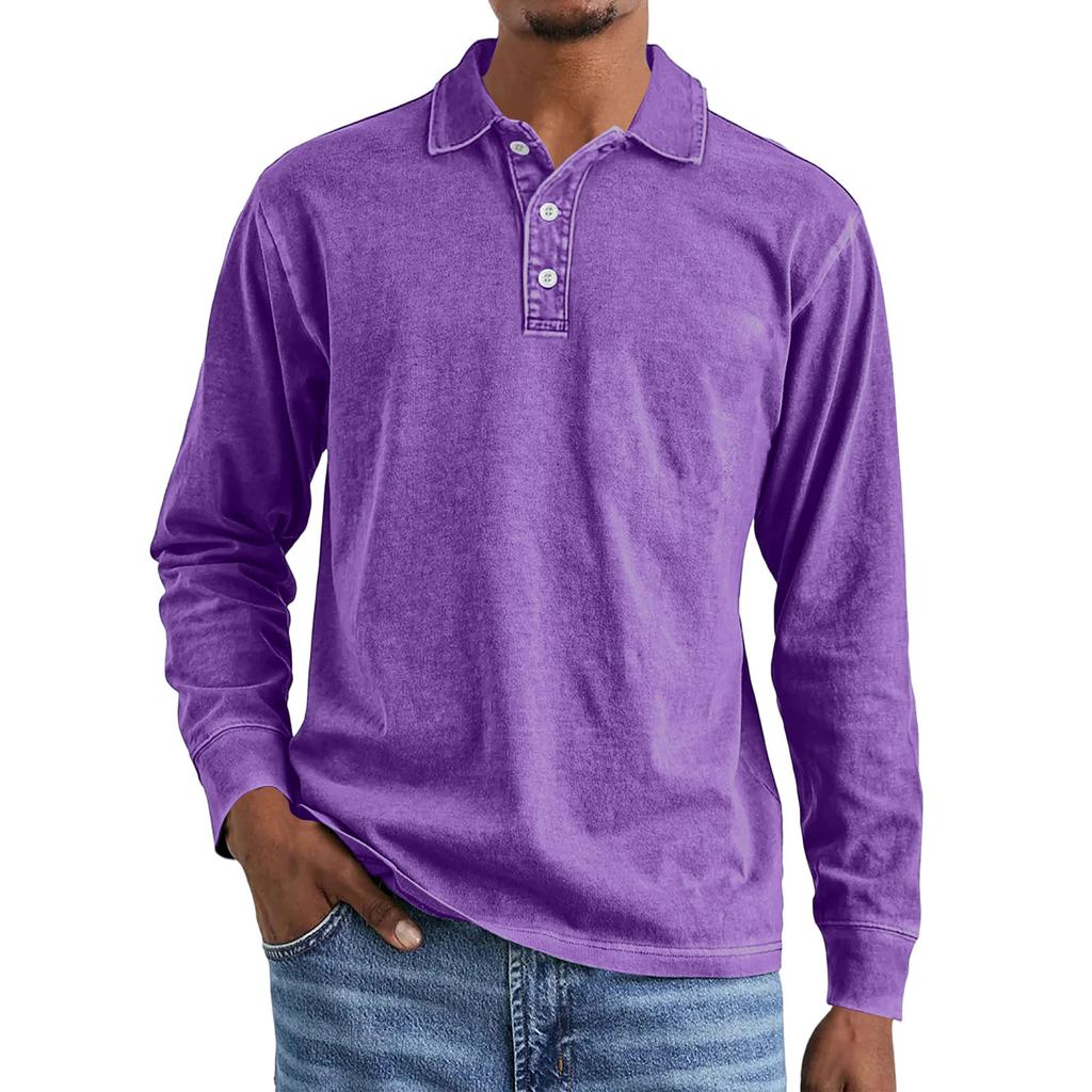 Men'S Knitted Shirt Street Casual And Fashionable Long Sleeved Top