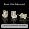 Natural Citrine Carving: Double Lotus, Nine-Tailed Fox, Rabbit, Gold-Swallowing Beast, Waking Lion - DIY Handmade Accessories