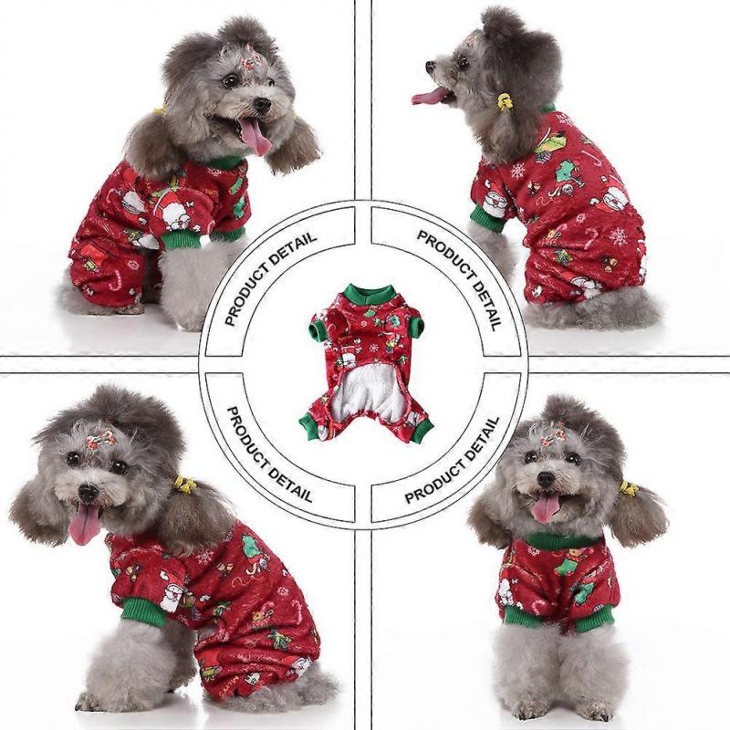Christmas Pet Clothing Four-Legged Fleece Clothes for 3Pcs