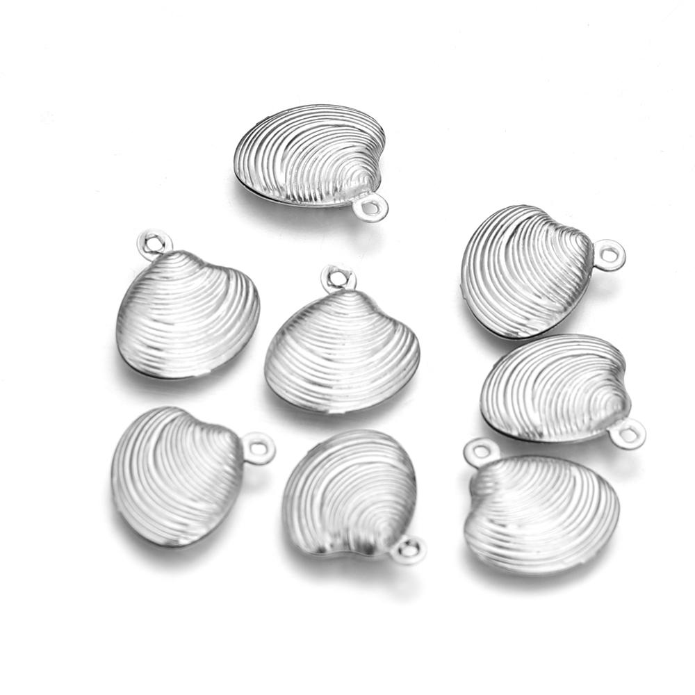 Semitree 20pcs Stainless Steel Starfish Charms Shell Pendant Necklace Findings Bracelet Accessories for DIY Jewelry Making