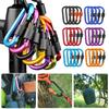 4Pcs D-Shape Aluminum Alloy Carabiner Clips With Screw Gate Carabiners Hiking Clips Edc Outdoor Camping Equipment Hooks