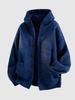 Men's Hooded Knit Cardigan - Heavyweight, Loose, Casual Style for Autumn/Winter