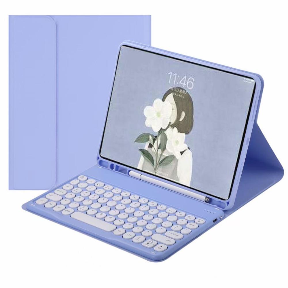 Bluetooth Keyboard Case for iPad Air 6 Pro 11 Split Round Keycap with Pencil Holder 10.2 Inch