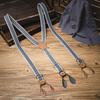 Retro Design British Style Suspenders Elastic Strap Metal Clip Suspenders  Suit Accessories