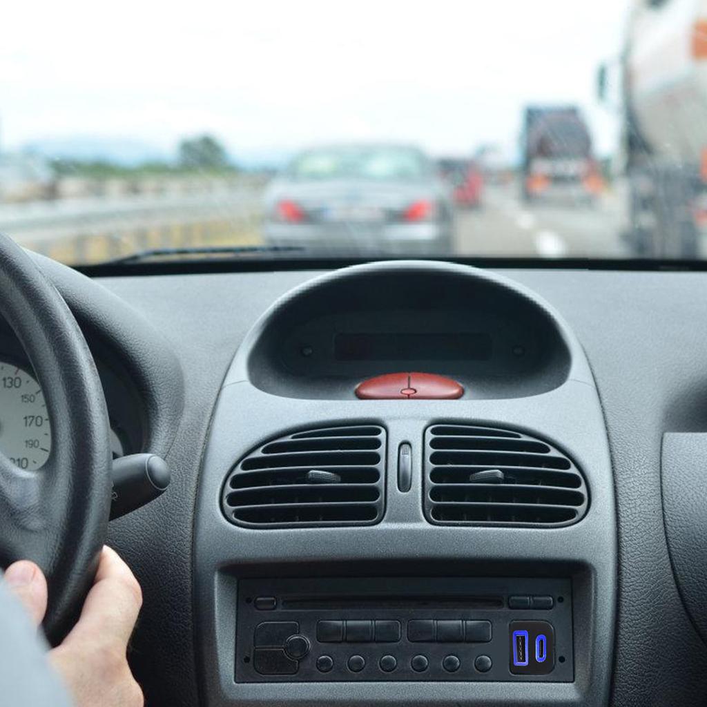 Schnellladegerät für das Auto für Fahrzeug und andere Autos Enthält Überstromschutz Typ C USB Doppelanschluss