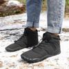 Men High-top Cotton Shoes Unisex Winter Plush Snow Boots Non-slip Women Outdoor Hiking Sneakers Wear-resistant Casual Walking Shoes
