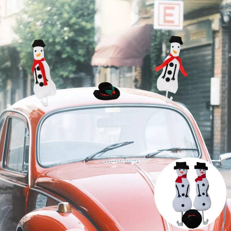 Ornament Snowman Christmas Car Decoration Plush Toy Festivals Xmas Decorate