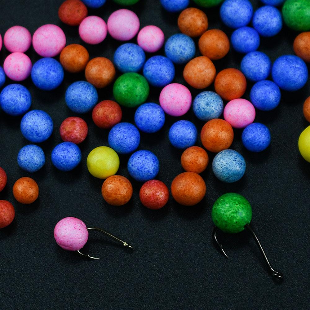 1Bottle Premium High Buoyancy Foam Fishing Beads, Multi-Color Pop Up Balls for European Carp Rig