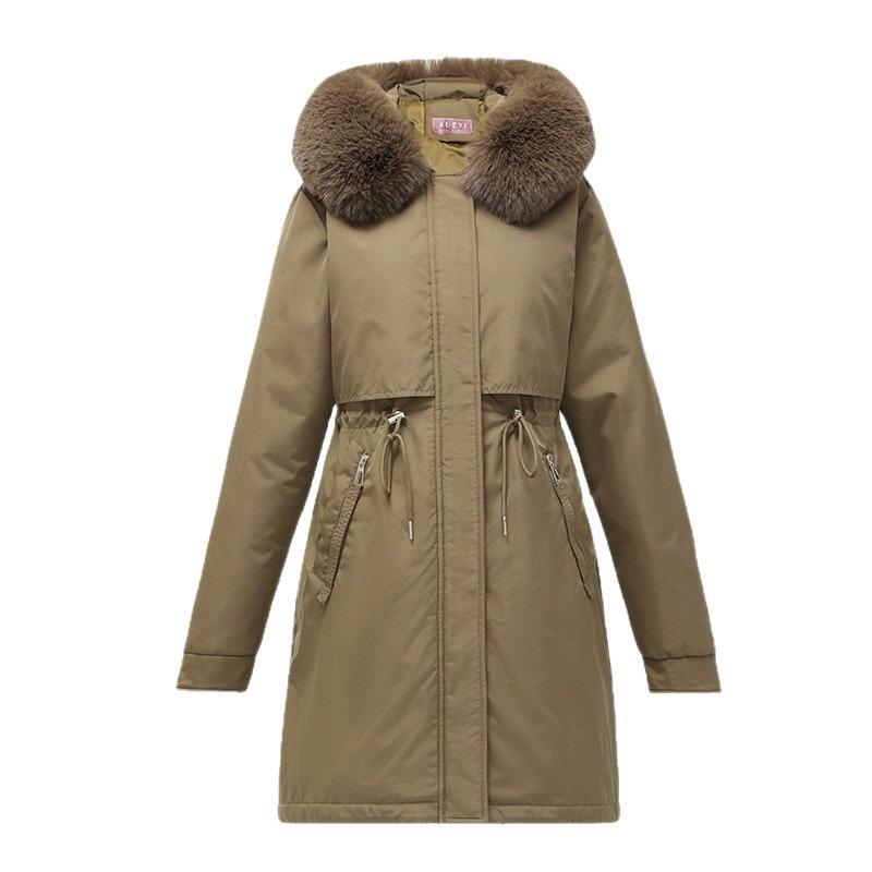 Medium and Long Waist Pie Overcomes Women's Winter New Products, Loose Fashion Hooded Down Cotton Jacket Women