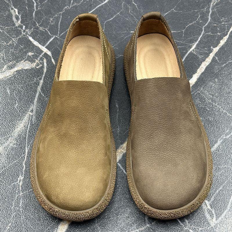 Fashion Men Casual Shoes Comfortable Men's Loafers Breathable Lightweight Leather Shoes Moccasins Slip On Walking Driving Shoes