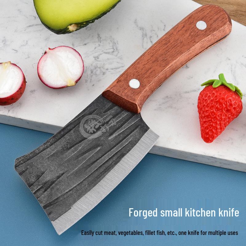 Mini kjøkkenkniv i rustfritt stål - Bærbar for hybler og utendørs, Perfekt for grønnsaker og kjøtt.