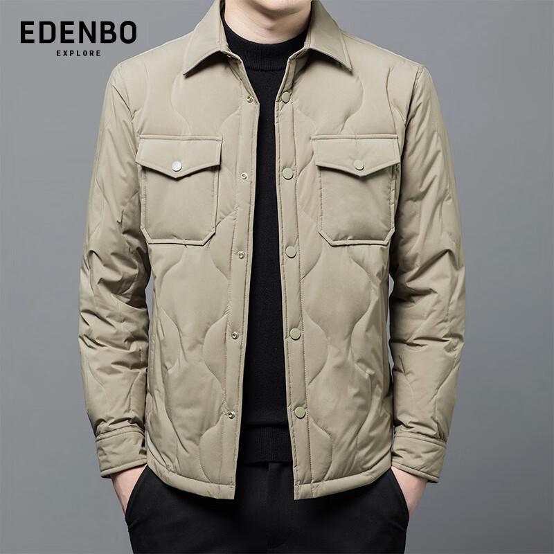 Edenbo Men s Turn-Down Collar Casual Down Jacket L