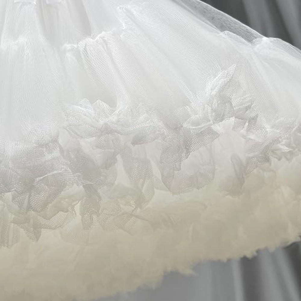 Lolita White Crinoline Skirt Fluffy Girls Petticoat Crinoline  Dress Accessories