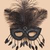 Contemporary Feather Embellished Plastic Eye Cover Lightweight Costume Ball Mask For Festive Event for Women Girls