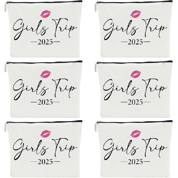 2 PCS Travel Gifts for Women Girls Trip Gifts Girls Weekend Gifts Girls Trip Gifts Favors Makeup Bag Weekend Bags for Women Friend Sister Traveler