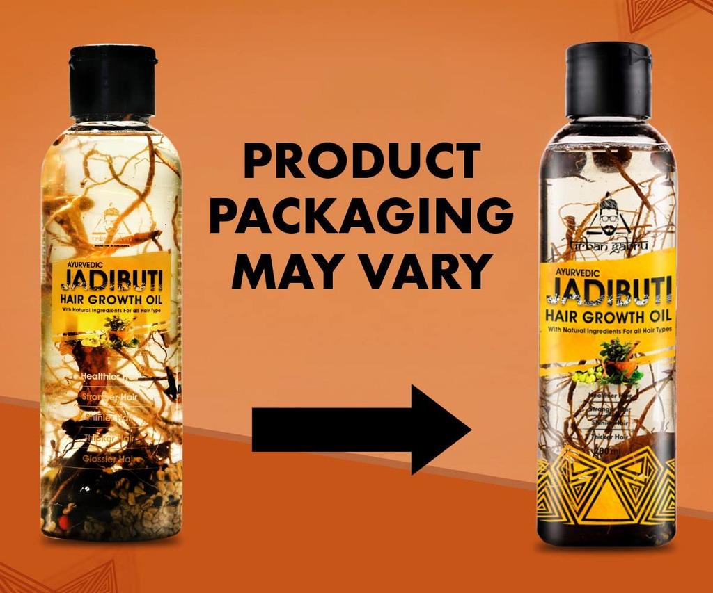 UrbanGabru Ayurvedic Jadibuti Hair Oil for Hair Fall Control and Hair Growth with Natural Herb - 200 Ml