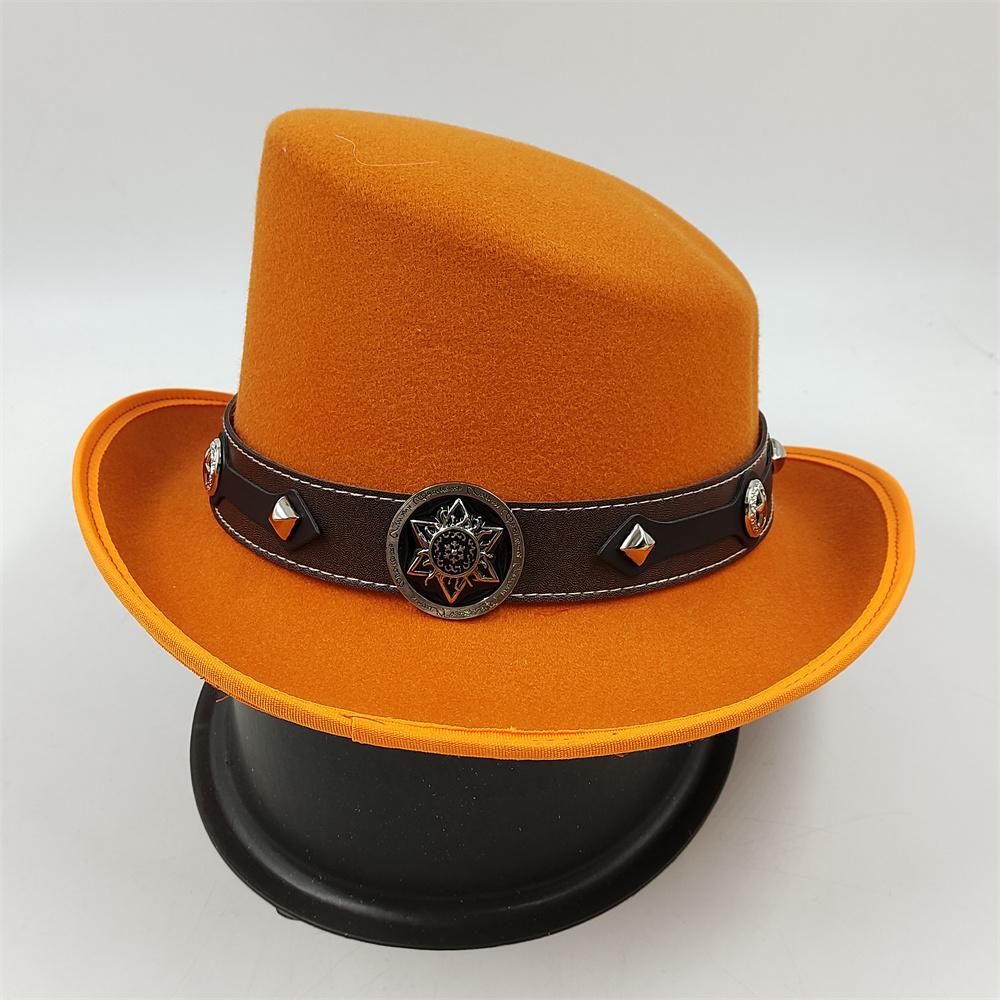 2025 New High Quality Man Fedora Unisex Gentleman Round Top Cap Cosplay Derby Bowler Hat British Shape Hat Autumn Magic Hat