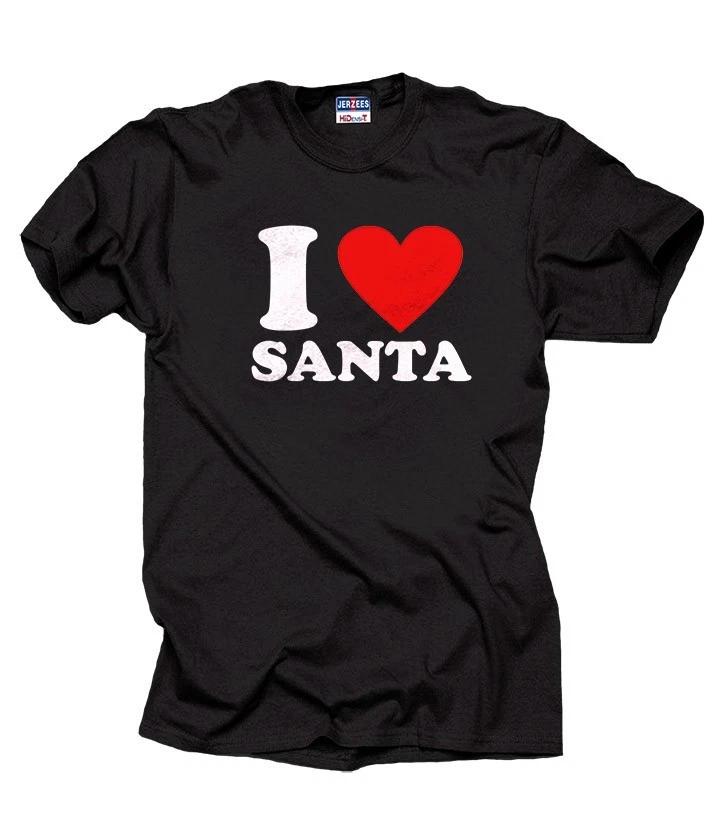 I Love Santa TShirt Christmas Party Gift Tee Shirt Santa Claus T Shirt S