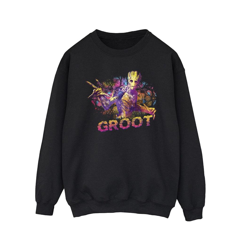 Marvel Mens Guardians Of The Galaxy Abstract Groot Sweatshirt