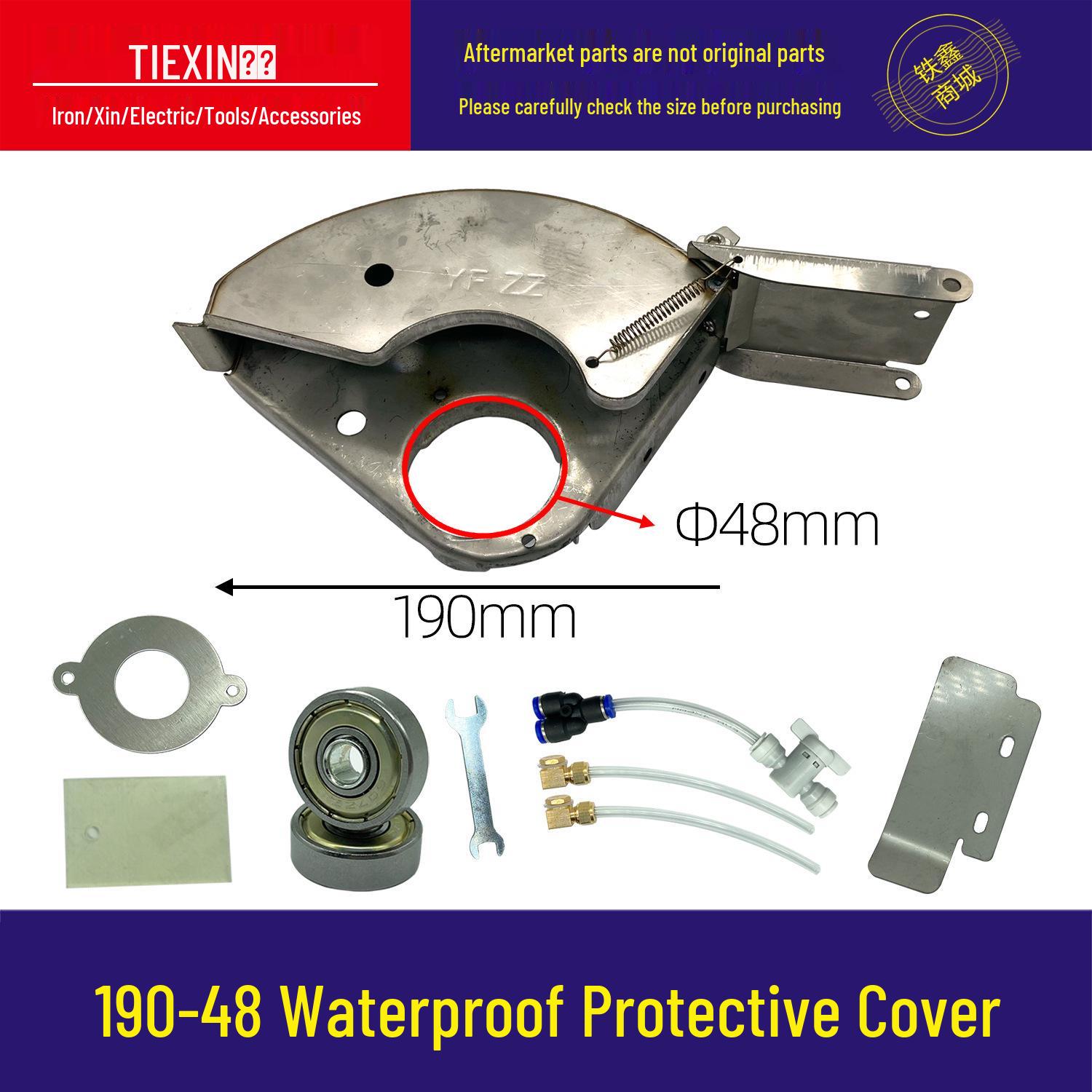 2021 Waterproof Sanding Wheel Protective Cover for Grooving Machine - Model 02198, 190-48 Hole