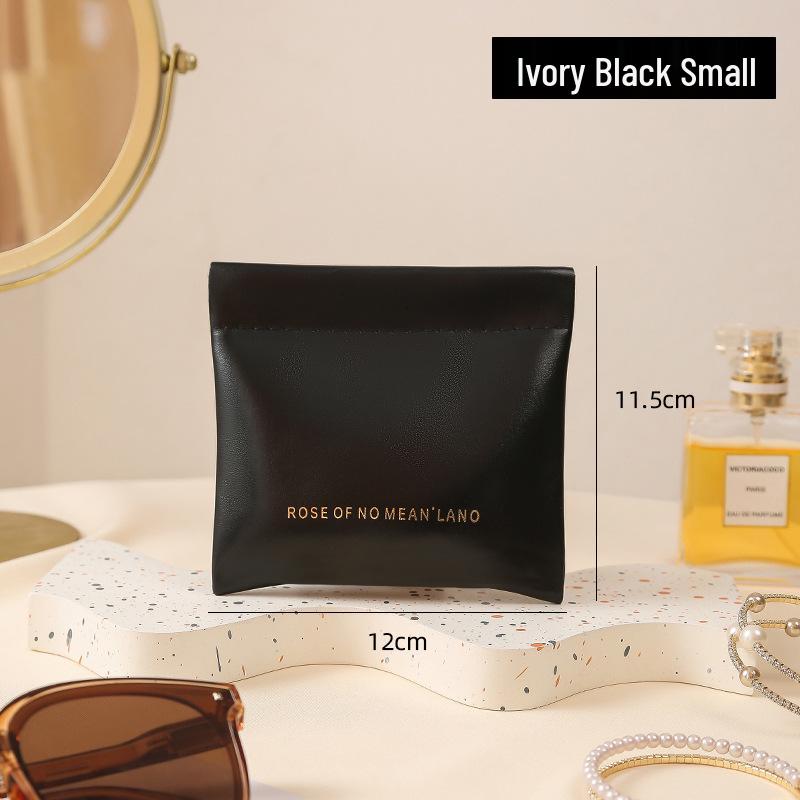 Portable Mini PU Makeup Bag with Automatic Closure for AirPods, Lipstick, and Miscellaneous Items