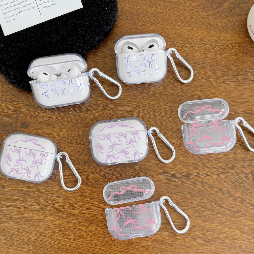 Pink Bow Designed Case For AirPods 4 3 1 2 Gen Earphone Protecitve Case For AirPods Pro2, Pro3,Pro Cover with Accessory