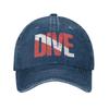 Custom Classic Unisex Cotton Vintage Scuba Diving Flag Baseball Cap Adult Diver Adjustable Dad Hat Unisex Women Outdoor