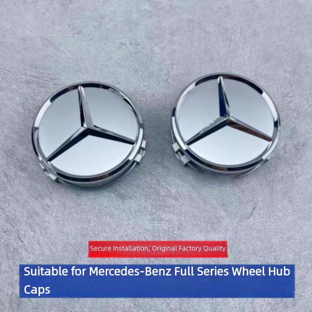 4Pcs/set 75MM/60MM Car Wheel Center Hub Cap Covers Mercedes Benz Amg Black Badge Rim Cover Auto Style Decorate Accessories