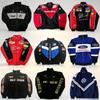 Embroidered Racing Suit F1 Kurtka Motocyklowa: Retro Styl Europejski i Amerykański, Bawełniany Płaszcz z Długim Rękawem