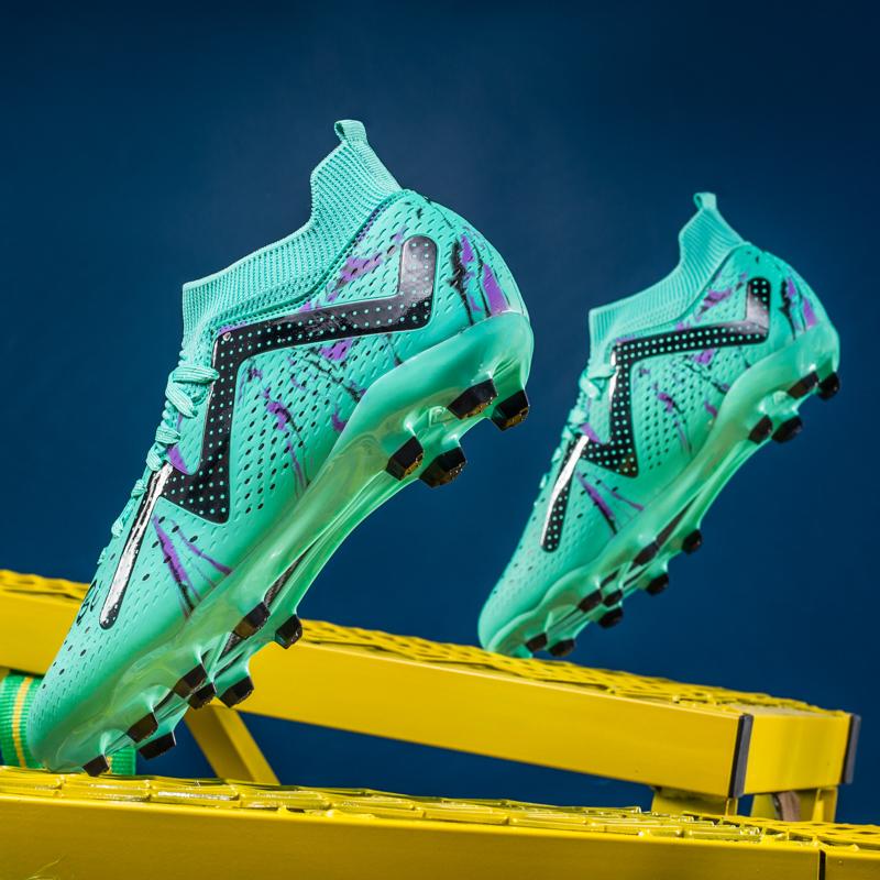 33-46 Pánské nízké velké velikosti Fotbalové boty s dlouhými kolíky Protiskluzové Odolné proti opotřebení TPR Umělá tráva Dětské Fotbalové boty s dlouhými kolíky