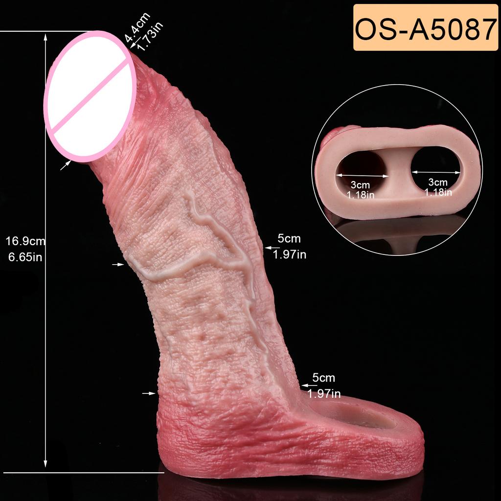 SXXY Real Veins Lifelike Closed Head Penis Sleeve For Men Dick Enlargement Silicone Reusable Condom Sex Products For Adult
