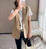 Gilet de costume minimaliste tendance de style coréen pour femmes - Vêtement d'extérieur haut de gamme, à la mode et polyvalent