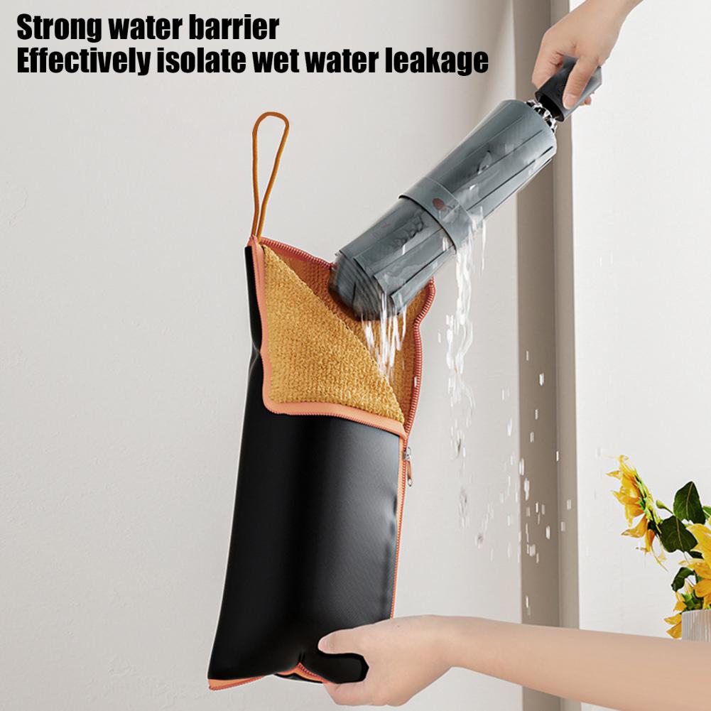 Regenschirm Aufbewahrungstasche mit Reißverschluss Regenschirmhalter Wasserabweisendes Oxford-Gewebe Faltbare Regenschirmhülle Aufbewahrung für Nasse für Regen