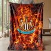 Coperta in Flanella con Stampa del Newcastle United Football, Coperta Morbida Calda Leggera per Divano Letto Campeggio