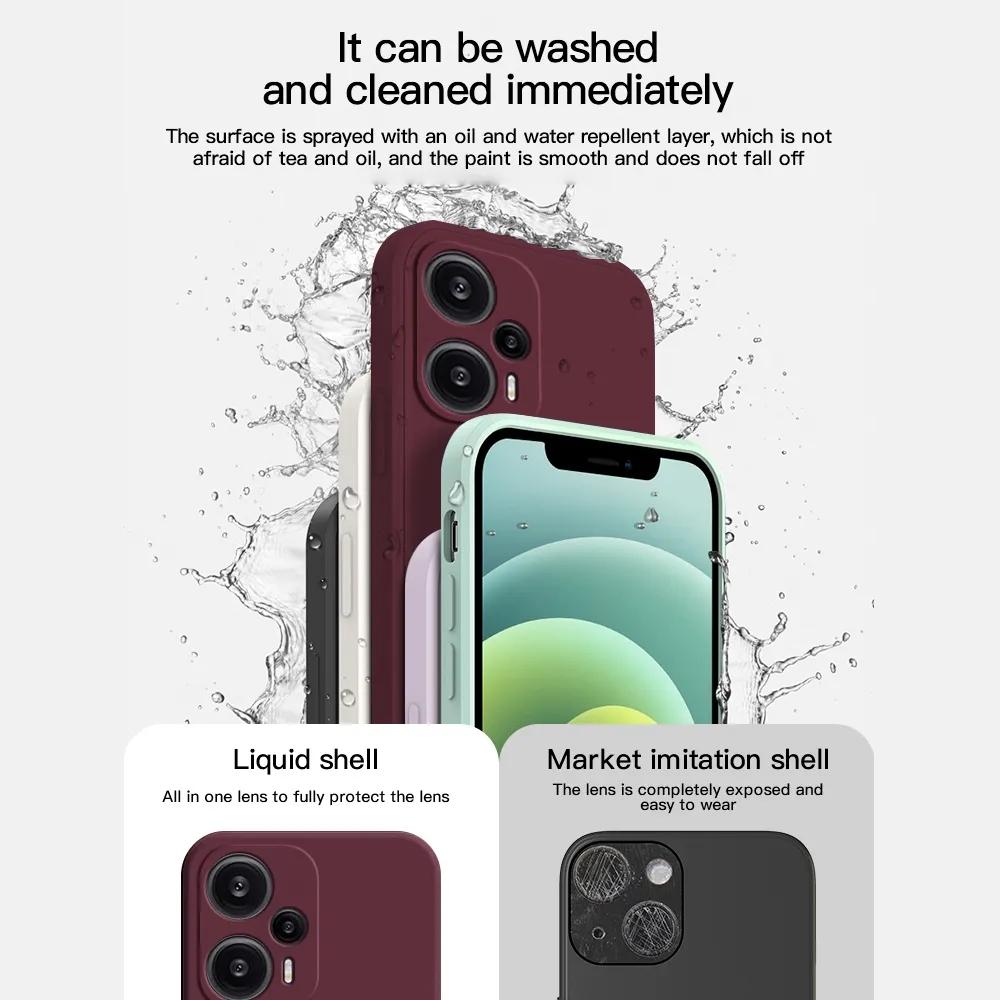 Poco F5 PocoF5 Case Original Liquid Silicone Phone Cases For Xiaomi Poco F5 F 5 PocoF5 Pro F5Pro Shockproof Soft Cover Poco F5