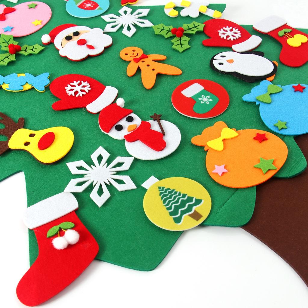Kids DIY Felt Christmas Tree Merry Christmas Decorations For Home 2025 Christmas Ornaments Navidad Gifts Xmas Tree New Year 2025