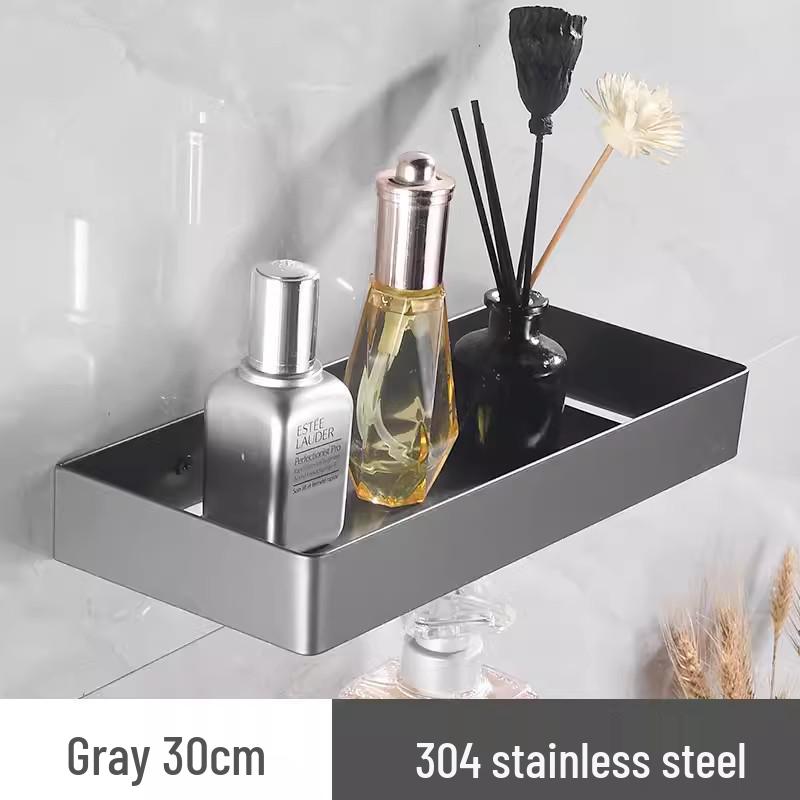 Wandmontiertes Regal aus Edelstahl: Badezimmer- und Küchenregal
