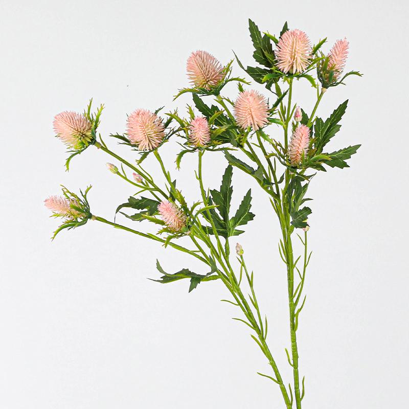 1 Stk. Einzelstiel Lebensechte Mehrköpfige Langlebige Kunststoff Natürlich Aussehende Blume Elegantes Eryngium Leichtgewicht 69cm