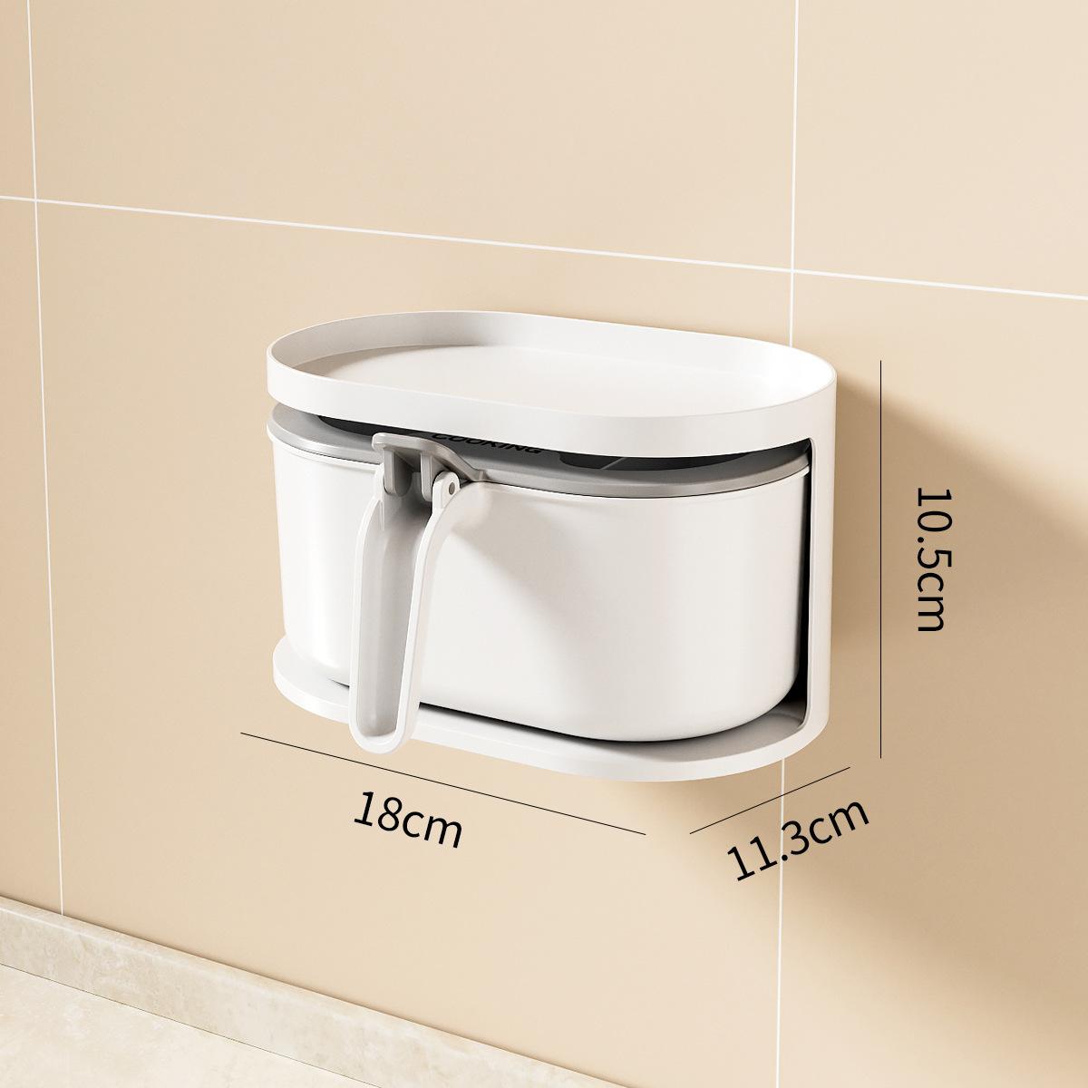 

Настенные баночки для специй 2-в-1 с ложками Однослойный/Двухслойный Кухонный органайзер Набор Коробка для приправ Кухонные контейнеры для хранения