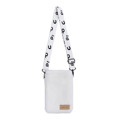 Illio Fleece Mini Crossbody Bag - White