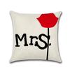 Valentine'S Day Pattern Decorative Pillowcases Couple Cotton Linen Throw Pillow Case Pillowcase Kussensloop Almohada Zt236