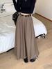 2026 New High-Waist A-Line Chic Long Suit Half-Skirt for Women - Spring/Autumn Korean Style Slimming Umbrella Skirt