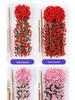 Artificial Violet Flower Vine - Silk Rose Hanging Decor for Weddings and Walls