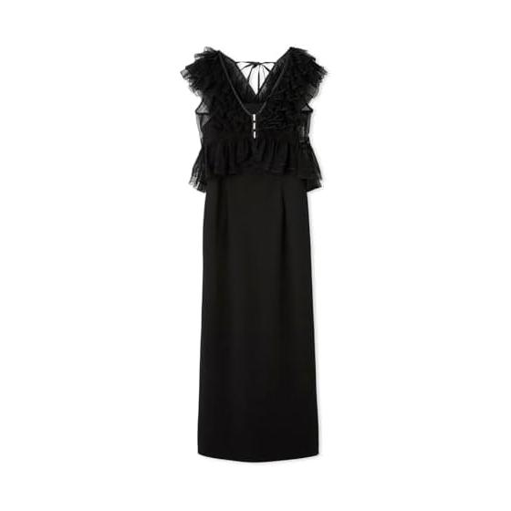 SNIDEL Sustaina Peplum Tulle Dress SWFO252088 Women s