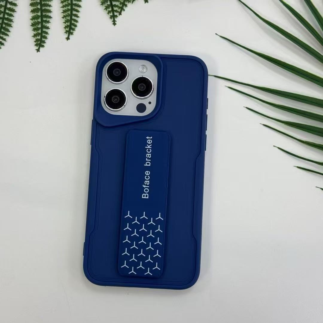 

Подходит для Apple 16 ProMax Чехол для мобильного телефона со складной подставкой IPhone 15 Защита с эффектом кожи Противоударная Защита с рисунком Apple 16