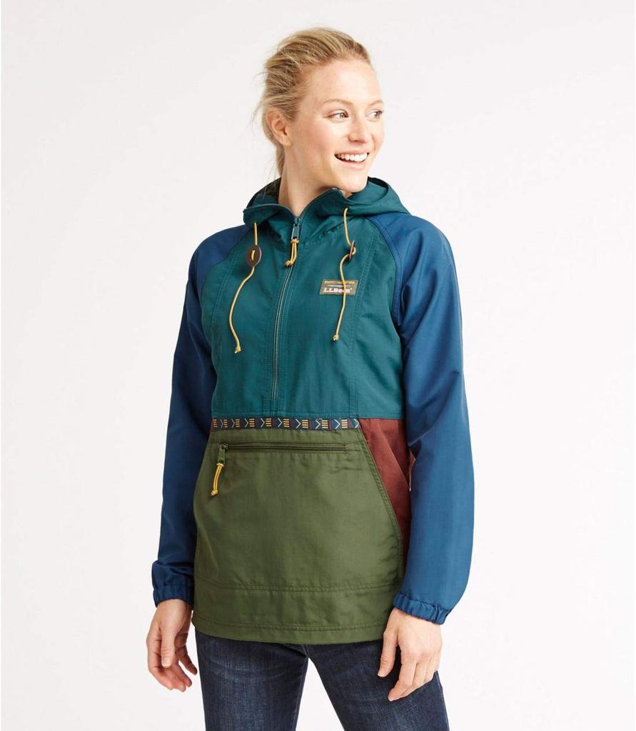 LL Bean Mountain Classic Japan Size 1000025227 Women's Anorak, Multicolor, Fit, S, Cactus/Mustard, Multicolor,